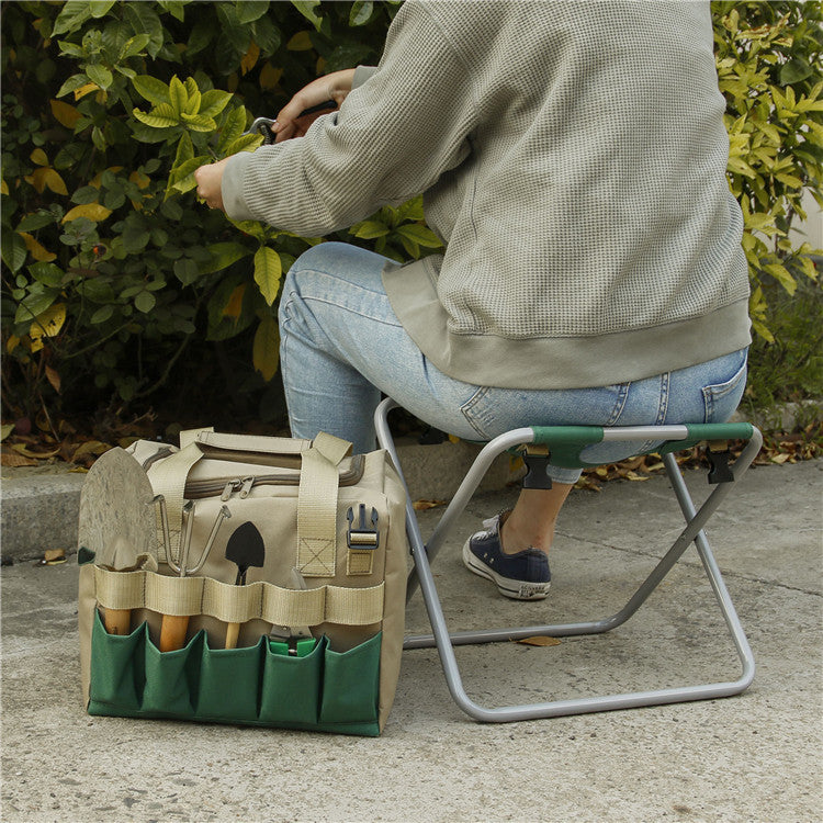 Perfect Gardening Combination - Stool With Tote Bag